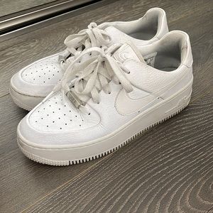 Platform White Nikes
